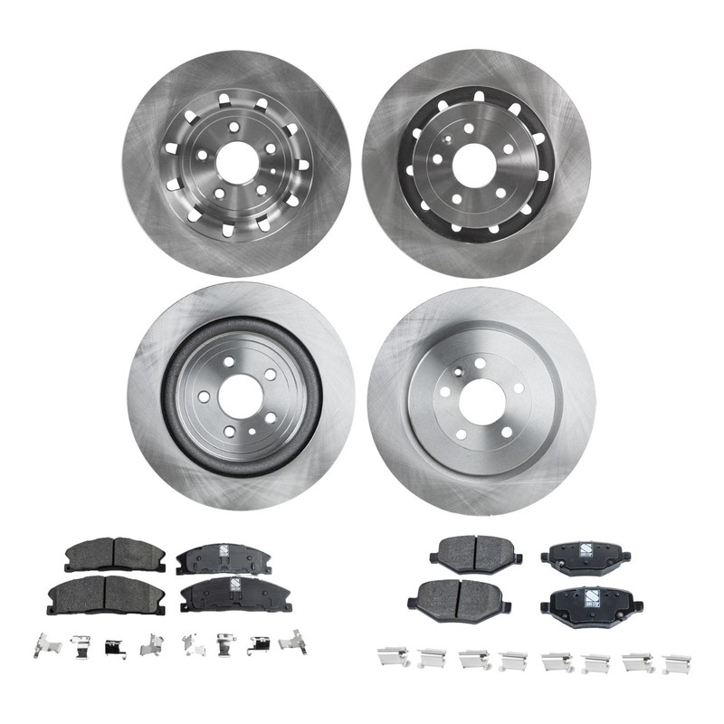 Brake Disc and Pad Kit For 13-14 Ford Explorer Front and Rear