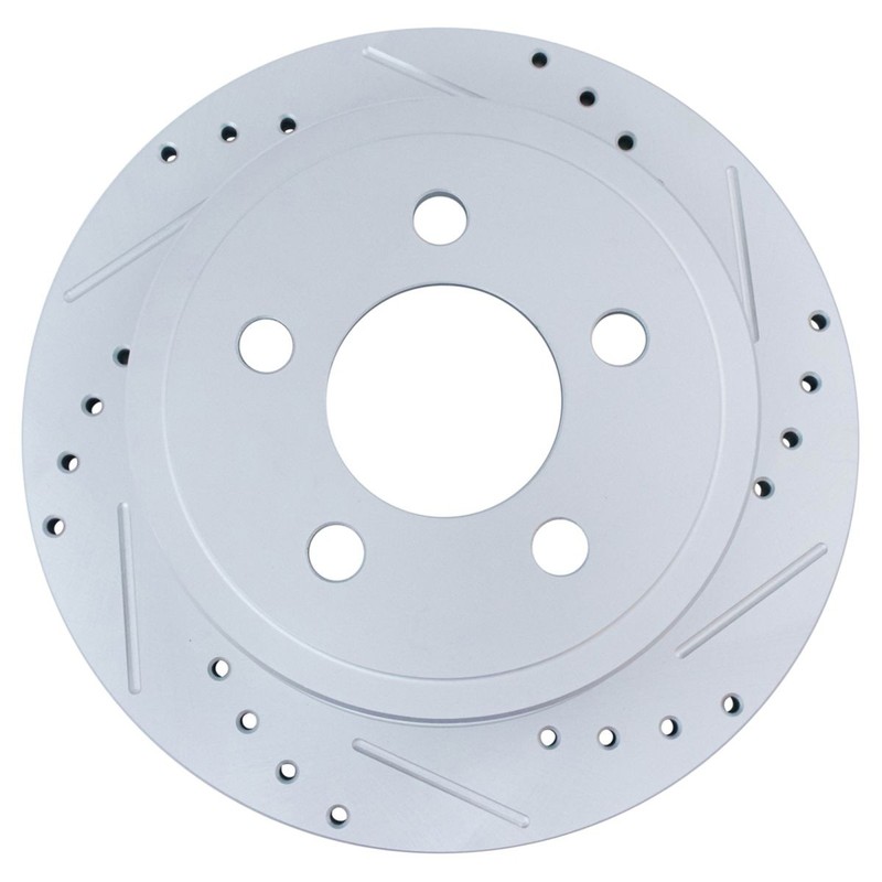 TRQ Performance Drilled Slotted Brake Rotor & Metallic Pad Rear Kit w/Chemicals gallery