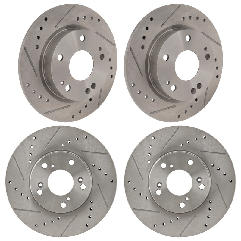 Front & Rear Brake Disc Rotors Coupe Sedan for Honda Civic Insight 2019-2022
