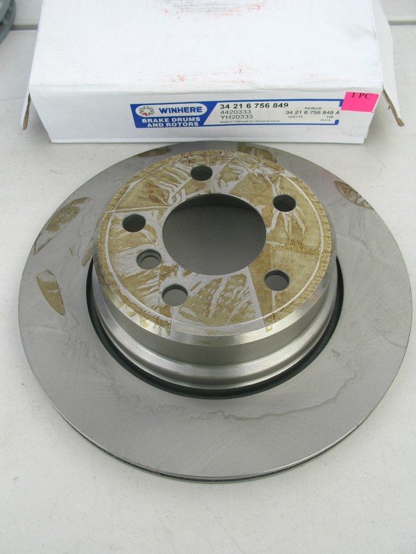 WINHERE Rear Brake Disc Rotor Fit BMW X5 2002-2006 (34 21 6 756 849)