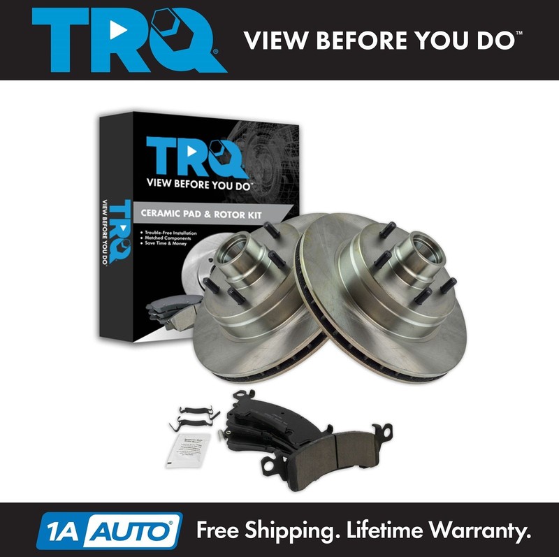 TRQ Front Premium Posi Ceramic Disc Brake Pad & Rotor Kit for GM