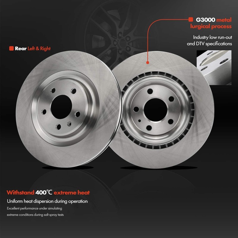 12x Front & Rear Disc Rotors & Ceramic Brake Pad for Audi A6 Quattro A7 Quattro gallery