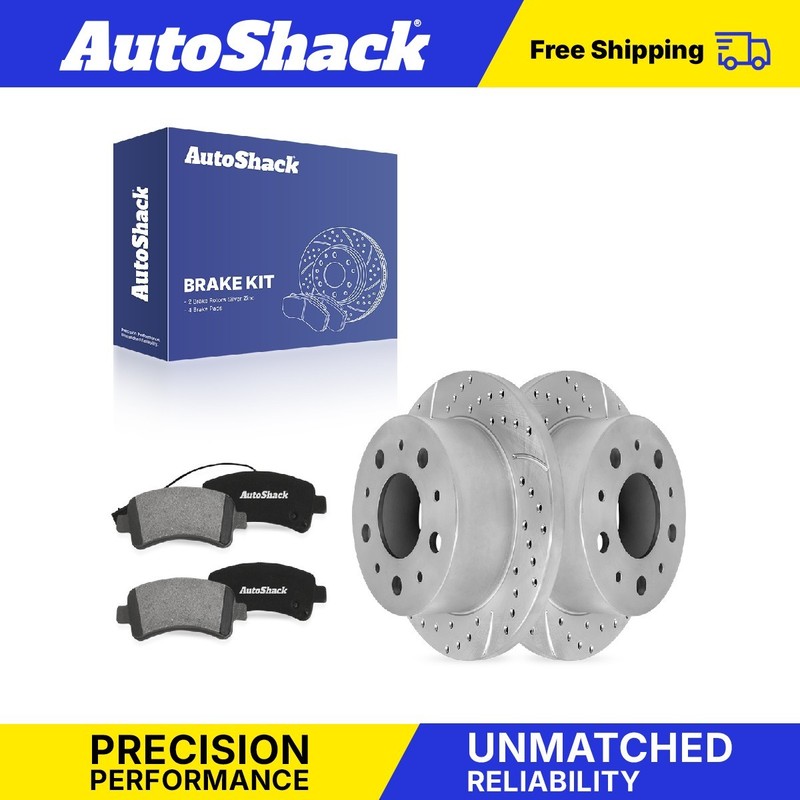 Rear Drilled Slotted Brake Rotors Premium Pads for Ram, ProMaster 2500 2014-2020