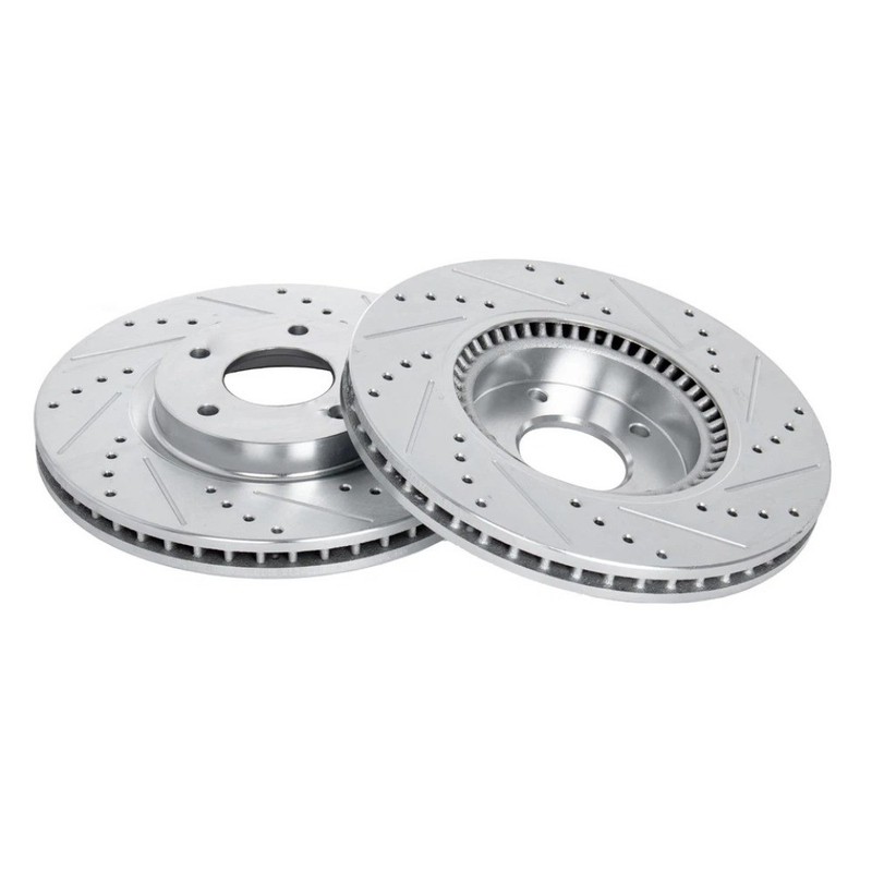 11.1" (282mm) Front Rear Drilled Rotors Brake Pads for 2003-2007 Honda Accord gallery