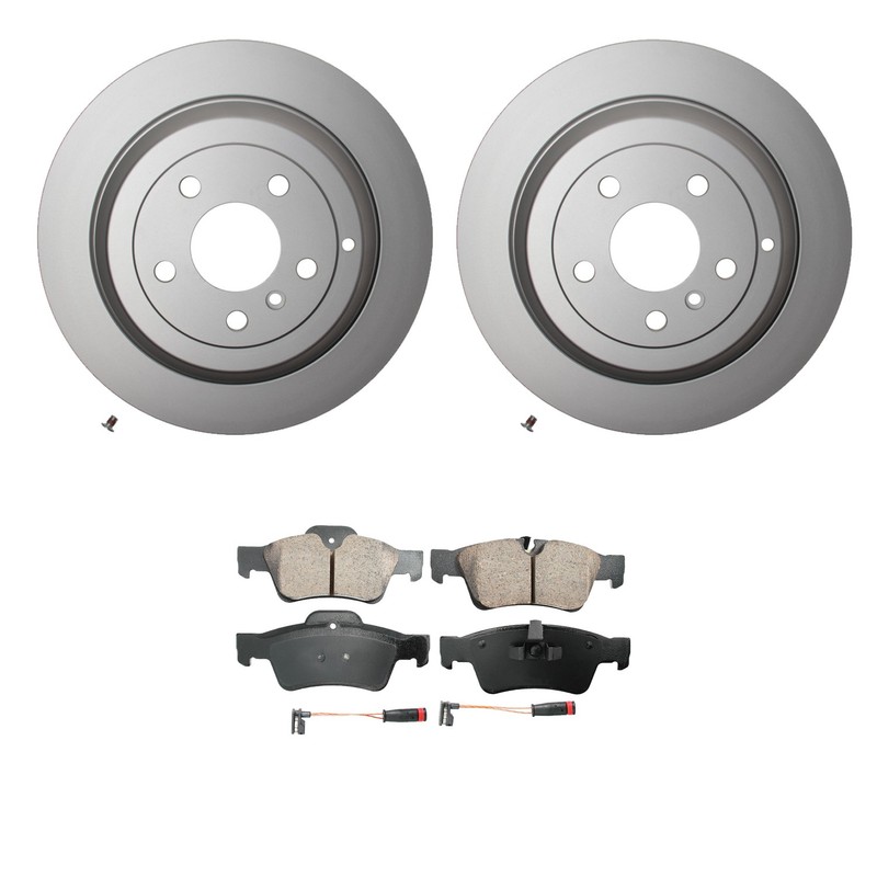 Hella Rear Rotors Akebono EURO Ceramic Disc Brake Pads Kit For W164 ML320 ML350