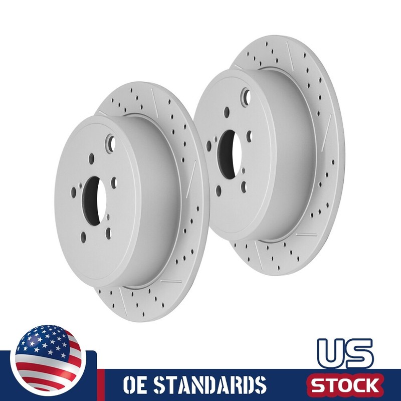 For Subaru Outback Impreza Forester Legacy Rear Drilled Disc Brake Rotors