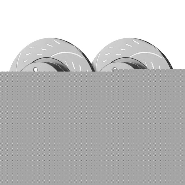 SP Performance Diamond Slot Dimpled & Slotted 1-Piece Front Brake Rotors