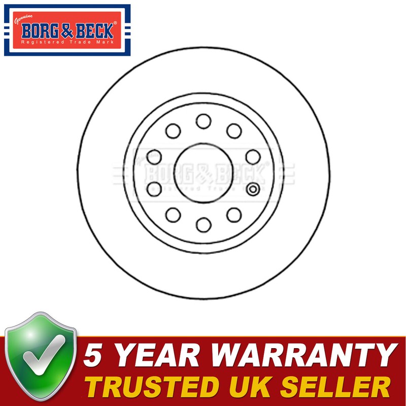 Borg & Beck Rear 1x Brake Disc Fits Golf Caddy Touran A3 Octavia Yeti Leon