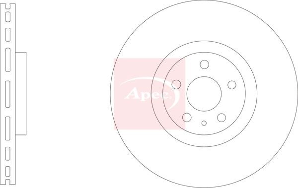 APEC DSK3328 Brake Disc Front Vented Fits Volvo S60 S90 V60 V90 XC40 XC60 XC90