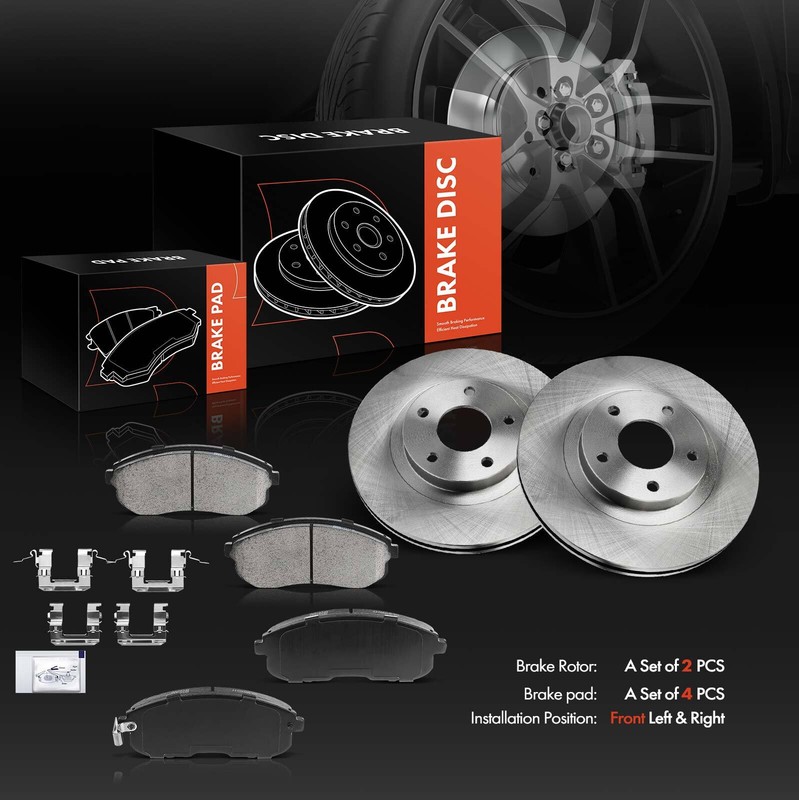 Front Disc Brake Rotors & Ceramic Brake Pads for Nissan Altima 02-06 INFINITI gallery