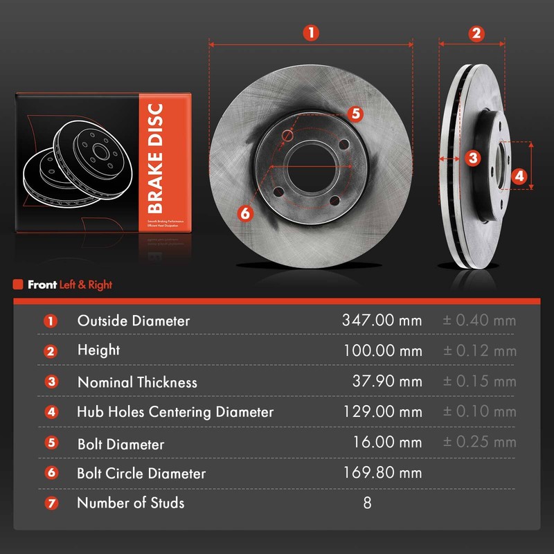 2x Disc Brake Rotor for Ford Focus 2005 2006 2007 2.0L 2.3L w/4-Stud 278mm Front gallery