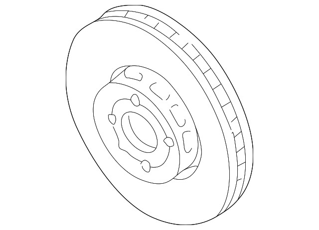 Genuine Volkswagen Disc Brake Rotor Front 6N0-615-301-D