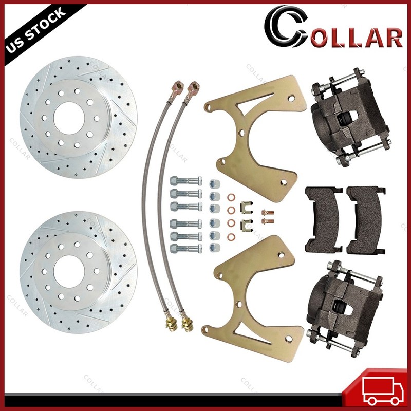 New Motors Bolt-On Rear Disc Brake Conversion Kit, Fits for GM 10 and 12 Bolt