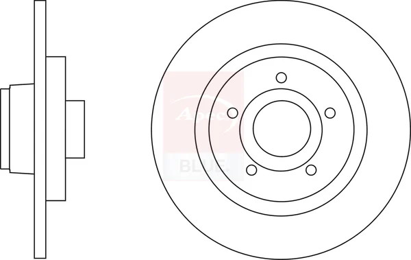 2x Brake Discs Pair Solid fits MERCEDES CITAN W415 1.2 Rear 13 to 21 M200.711