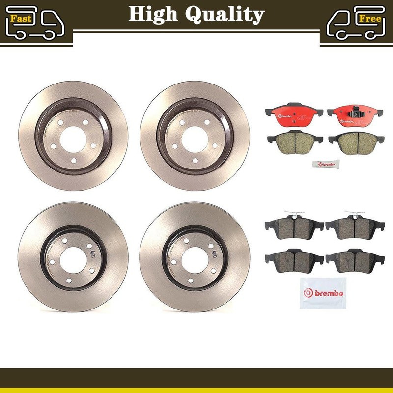 Brake Pads Rotors Set Front Rear Fits Mazda 5 2.3L