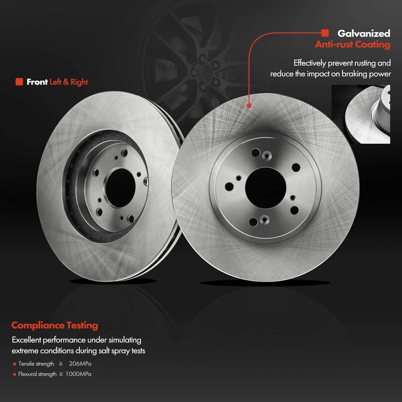 4x Disc Brake Rotors for Honda Accord 2006-2012 Acura TSX 2009-2014 Front & Rear gallery