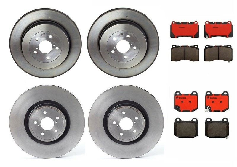 Brembo Front Rear Brake Kit Disc Rotors Ceramic Pads For Imreza WRX STI 2.5 2004
