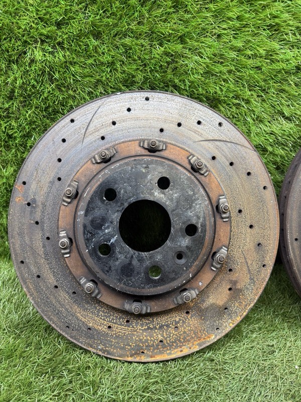 GM Brembo Front 2 Piece Rotors Pair 2016+ Cadillac ATS-V Chevy Camaro SS 1LE gallery