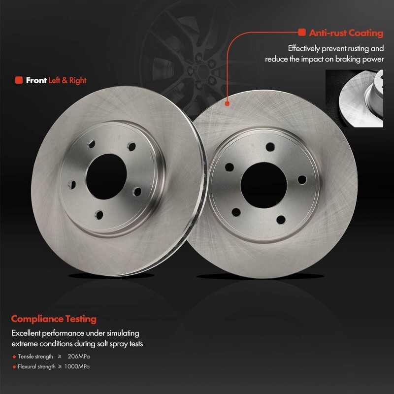 6pcs Front Disc Brake Rotors & Brake Pads for Chevrolet City Express 2015-2018 gallery