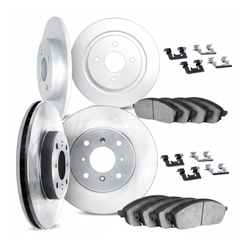 For Mini Cooper 2007-2015 Brake Rotor Set Front and Rear | Plain Rotor Style gallery