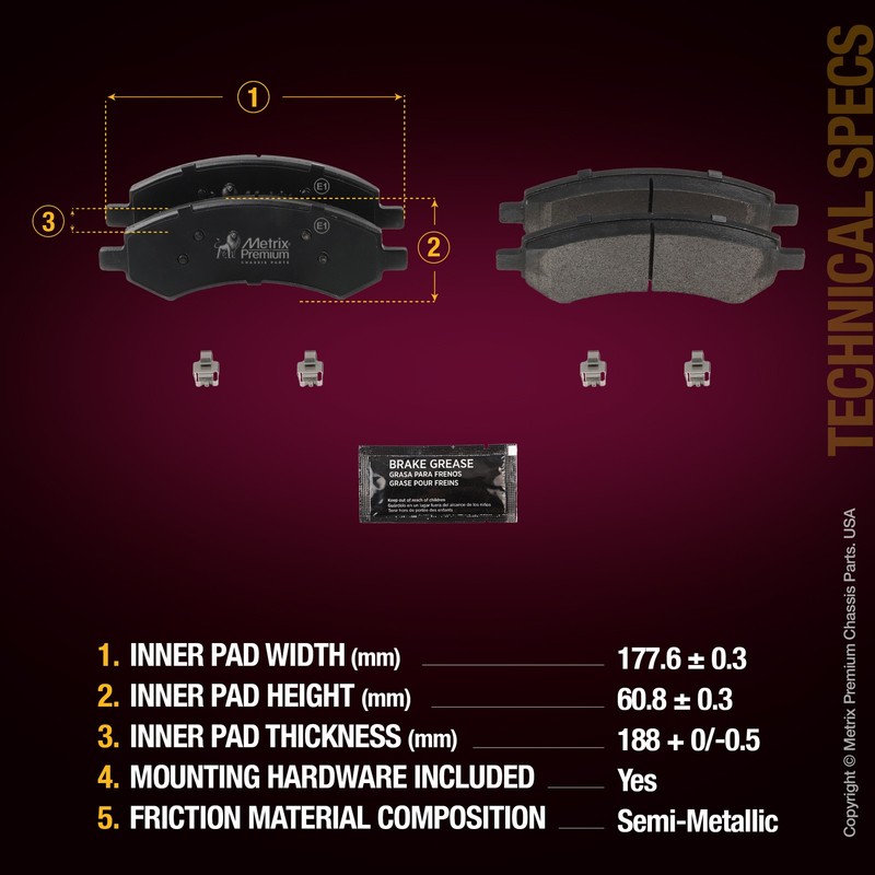 Front Brake Rotors + Disc Brake Pads Kit for 07-09 Dodge Durango 11-18 Ram 1500 gallery