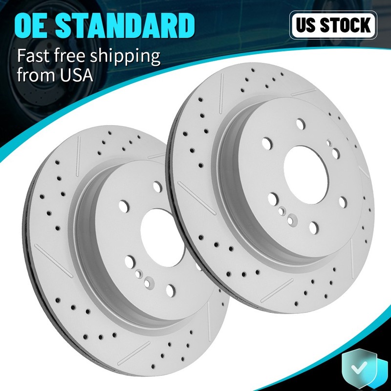 2x Rear Brake Disc Rotors Set For Escalade 21-25 Sierra Silverado 1500 Suburban