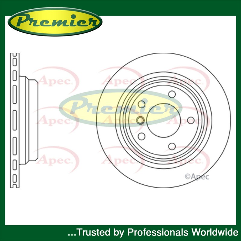 Premier Rear 1x Brake Disc Fits BMW 5 Series 1996-2004 34211163133