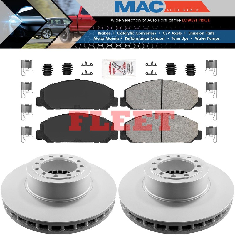 Front Fleet Pads & Rotors Fits Isuzu NPR NPR HD NQR w3500 Titlmaster 3500 4500hd