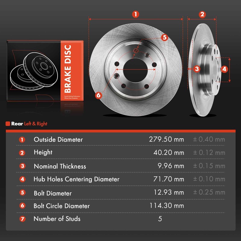 New Rear Sides Disc Brake Rotors for Ford Fusion 2006-2012 Lincoln MKZ 2007-2012 gallery