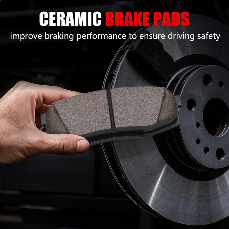 For Land Cruiser Tundra Sequoia LX570 Rear Brake Disc Rotors Ceramic Brake Pads gallery