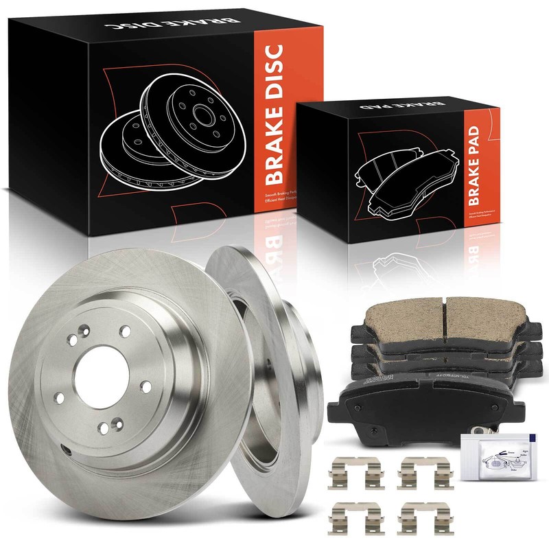 Rear Disc Brake Rotors & Brake Pads for Hyundai Genesis 2010-2016 Kia K900 2017