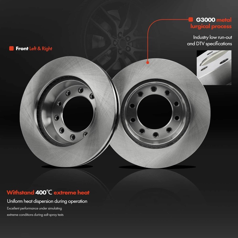 2pcs 369 mm Front Side Disc Brake Rotors for Ford F-350 F-450 F-550 Super Duty gallery