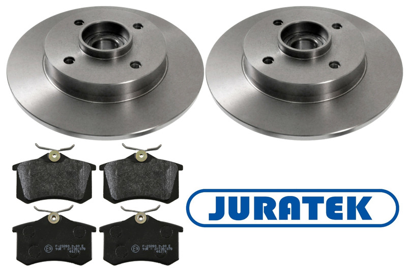 For Citroen – C4 2004-2010 Rear Brake Discs & Pads w/ ABS Ring & Bearings