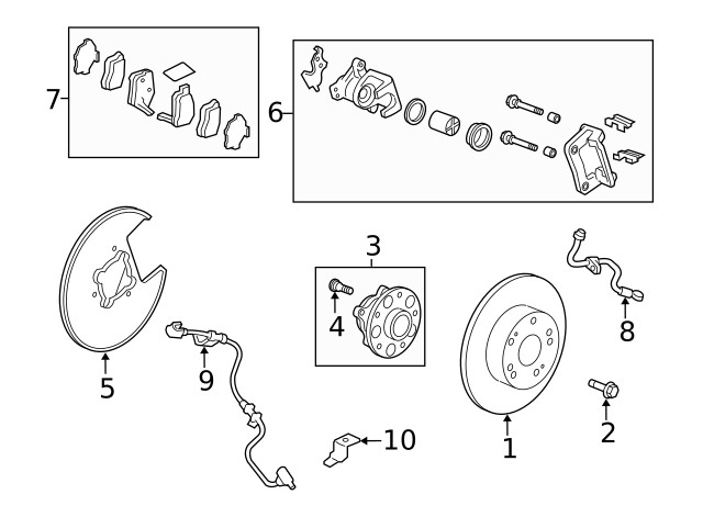 13-17 ACCORD 14-15 ACCORD HYBRID REAR BRAKE DISC (42510-T2F-A00) gallery