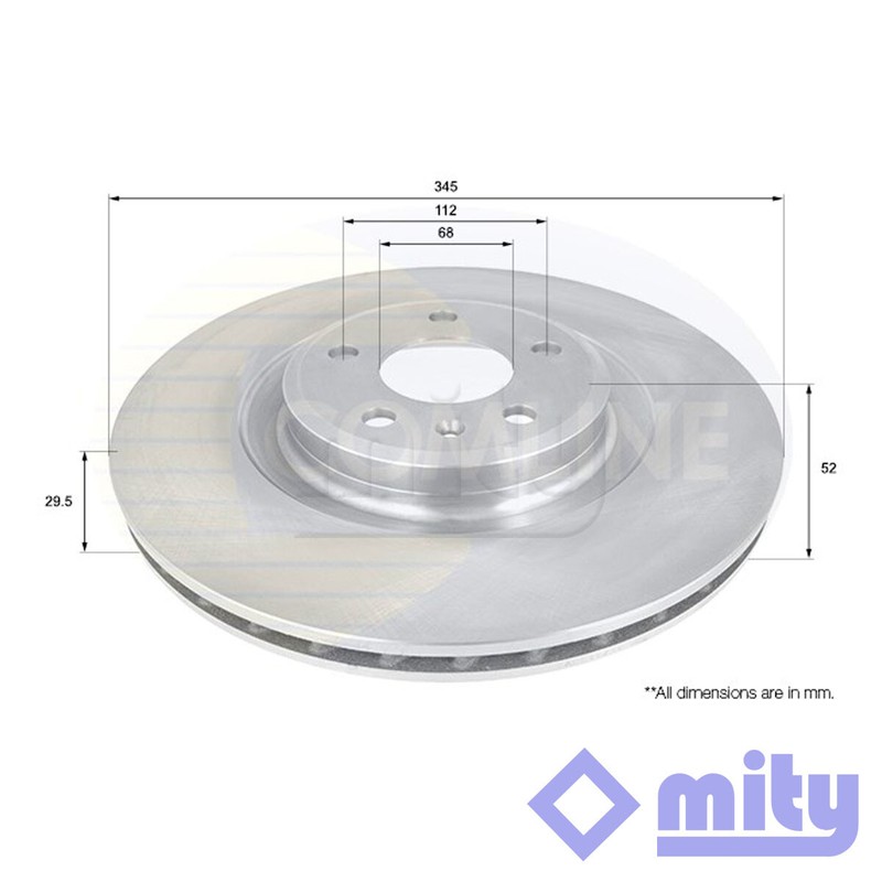 Fits Audi A4 2007-2011 Q5 2008-2017 A5 2007-2017 Brake Disc Front Mity #1