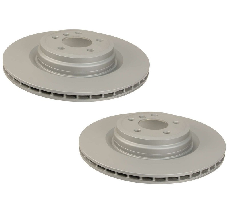Pair Set of 2 Rear Zimmermann Vented Brake Disc Rotors for BMW F01 F02 F07 F10