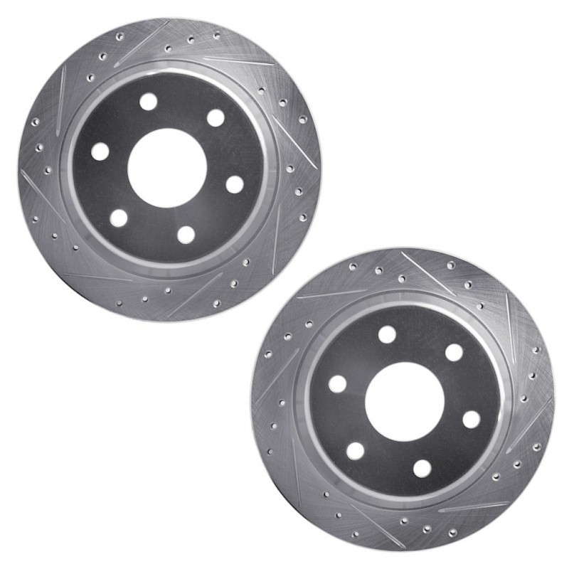 For Chevy Astro 2003-2005 Rotors | Silver | Drilled And Slotted Rotor Style gallery