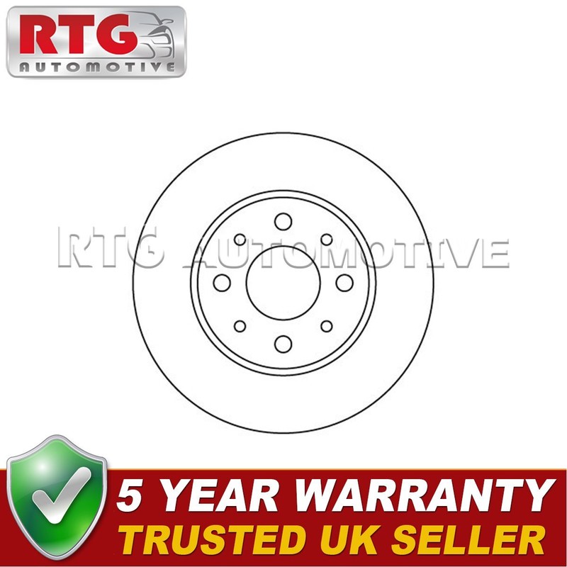 RTG Front 1x Brake Disc Fits Ford Ka 2008-2014 1.0 1.2 D dCi 1.4 + Other Models