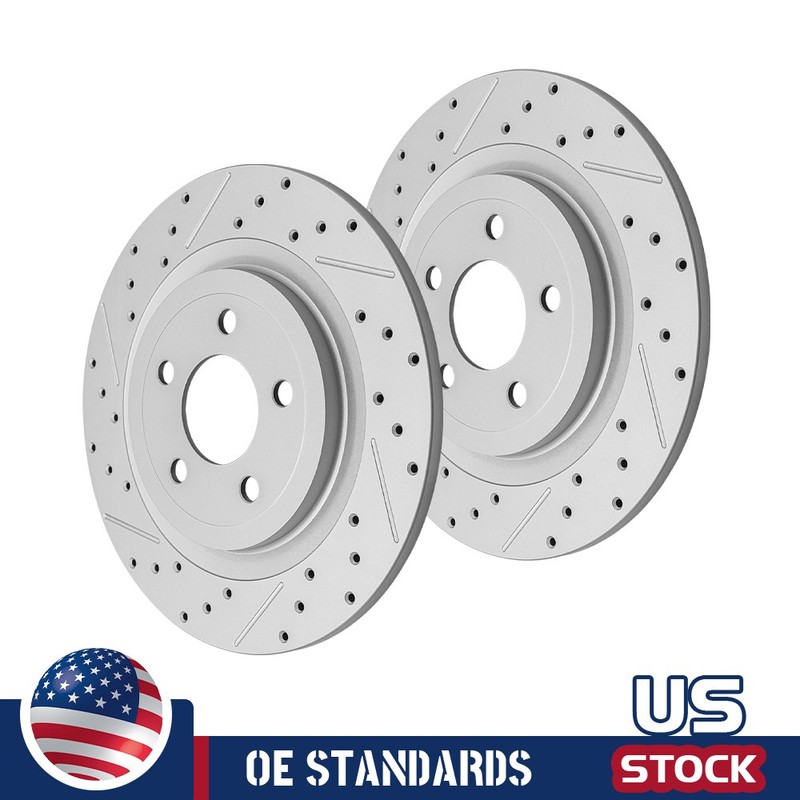 320mm Solid Rear Drilled Disc Brake Rotors for 2020 – 2025 Ford Explorer