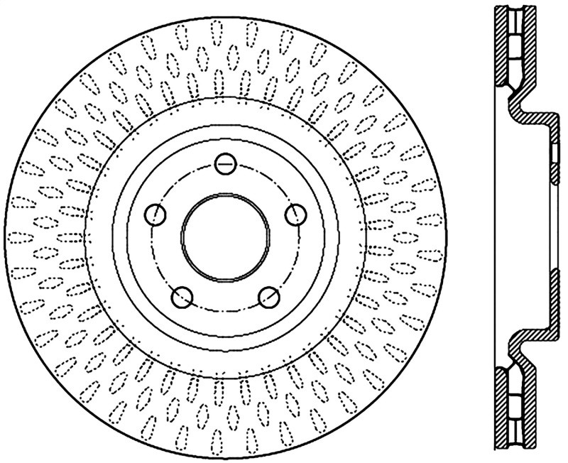 Stoptech Fits 12-13 Jeep SRT8 Front Right Slotted Sport Brake Rotor