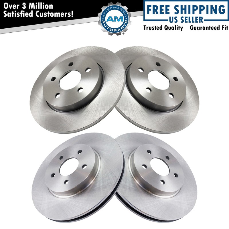Front & Rear Brake Rotors Set For 2002-2008 Jaguar X-Type