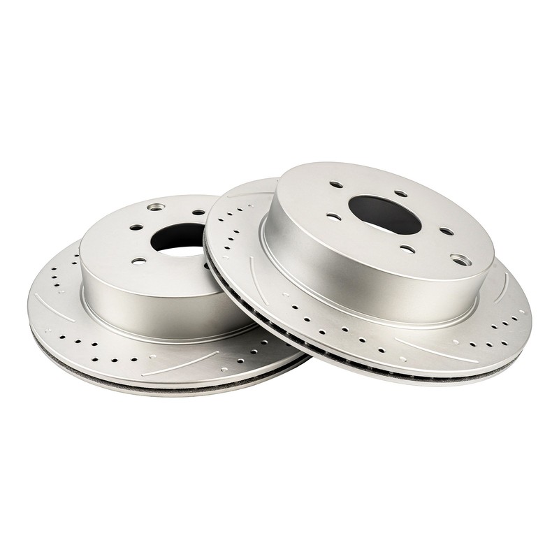 2x Rear Drilled Rotors for 2009-2024 Murano 2013-2020 Pathfinder 2014-2020 QX60 gallery