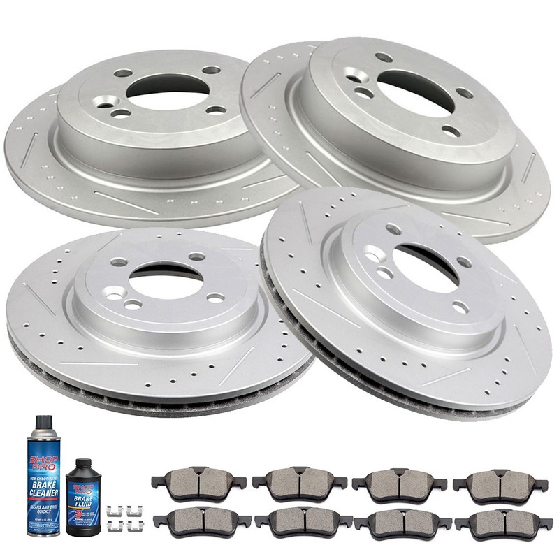Front Rear Brake Rotors + Ceramic Pads for 2002 2003 2004 2005 2006 Mini Cooper