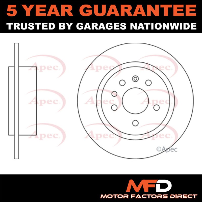 Fits Saab 9-5 1997-2009 MFD Rear 1x Brake Disc 12763591