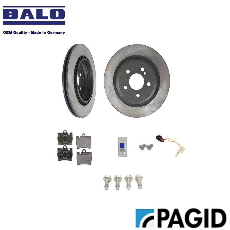 Rear Brake Disc Pagid Pad Kit 2001-02 Mercedes CL55 S55 CL600 S600 Balo Germany