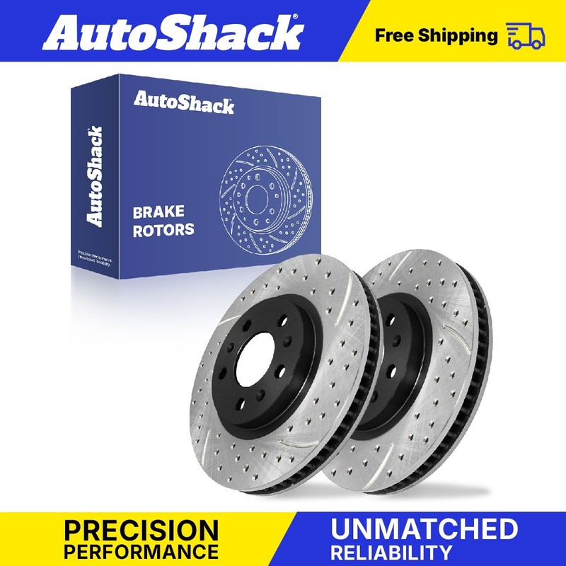 Front Drilled Slotted Brake Rotors for Cadillac, CTS 2003-2007