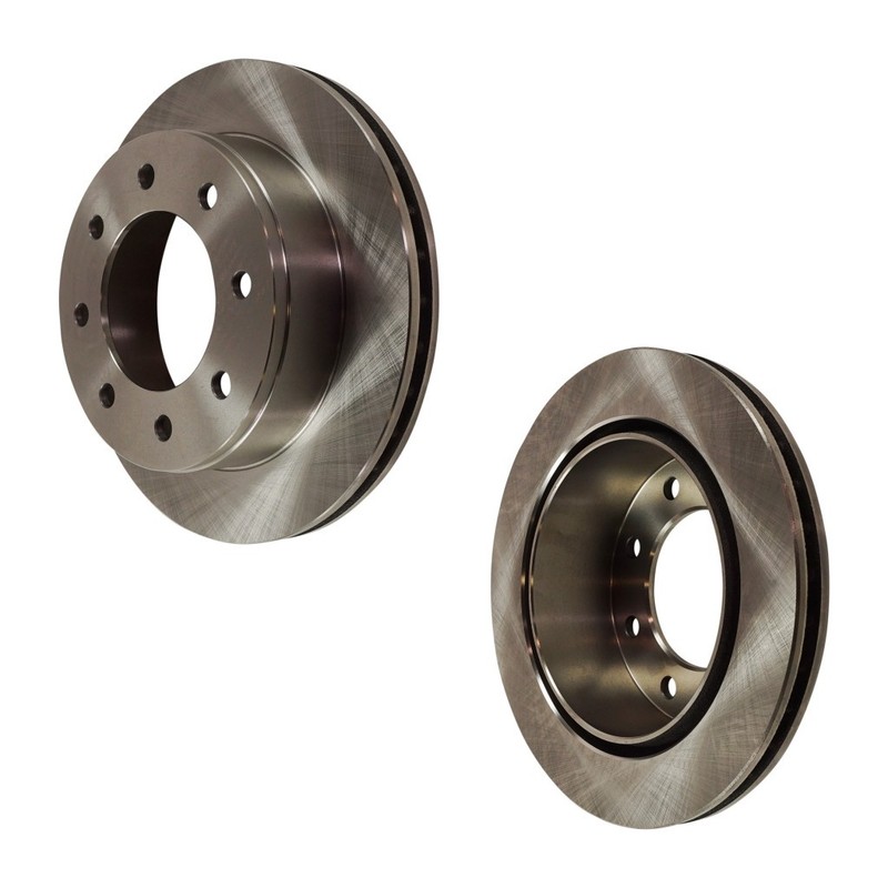For GMC Savana 3500 2004-2019 Brake Discs Rear | Pair | Cast Iron | With 8 Lugs