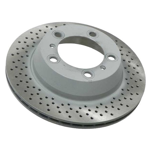 For Porsche Boxster 05-16 Sebro Drilled Coated Rear Passenger Side Brake Rotor