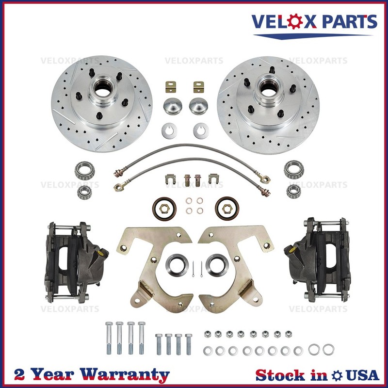 For 1949-1954 Chevy Car/53-62 Corvette Front Disc Brake Conversion Kit Drilled