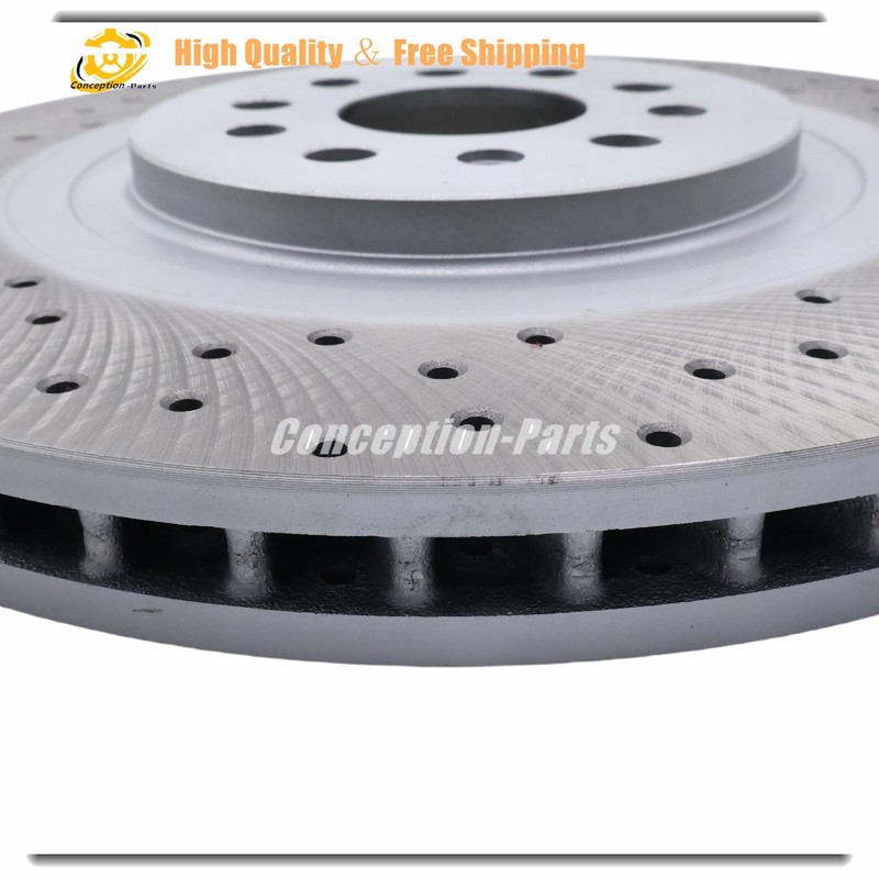2x Front Floating Drilled Vented Rotor For Maserati Ghibli Quattroporte 2017+ gallery